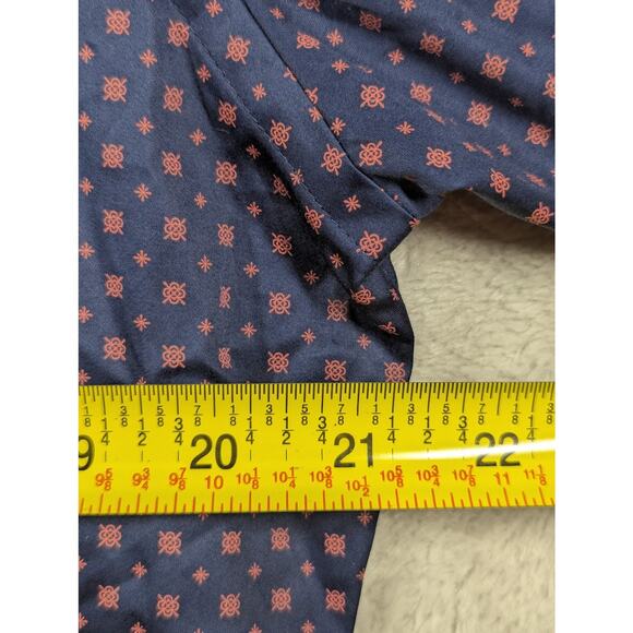 Peter Millar Palmico Neat Short Sleeve Cotton Button Up Shirt Size MEDIUM Rose - Picture 4 of 6